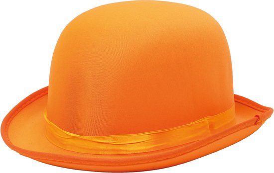 Fiestas Guirca bolhoed voor volwassenen - oranje - Carnaval verkleed clown kostuum hoedje