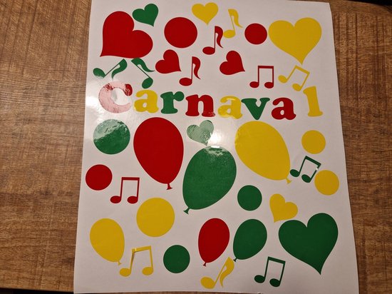 Carnaval raamtekening / Raamtekening downloads / Cariens Crea | CE-ramiek