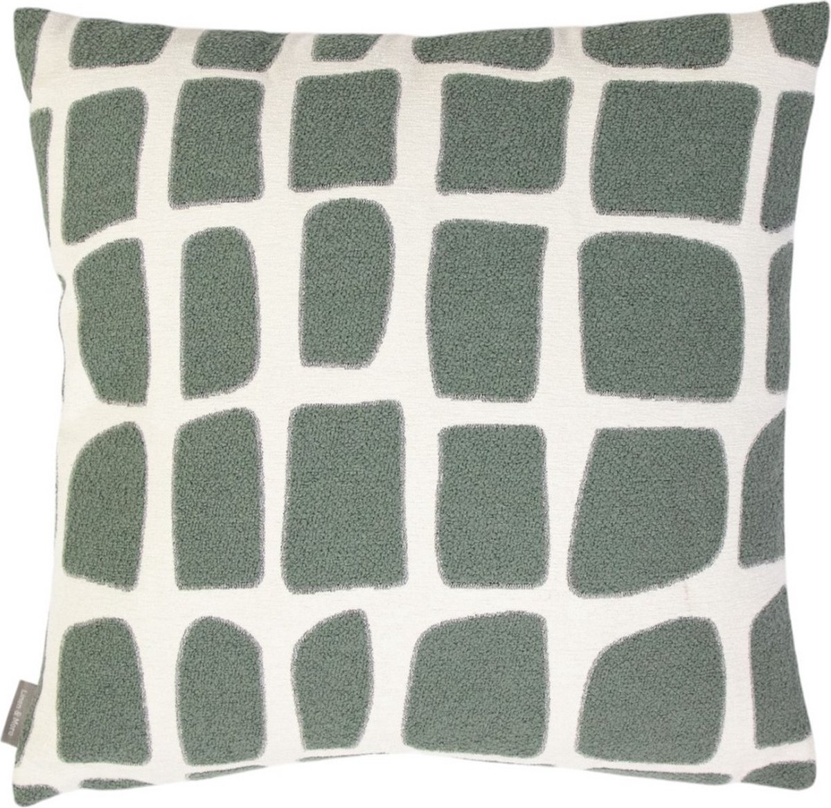 Mars & More Doby chenille jaquard kussen thijm groen 45x45cm