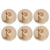 Dessous de verre Baguette - Pain - Baguette - Beige - 10x10 cm - 6 morceaux - Sous pour Verres et Tasses