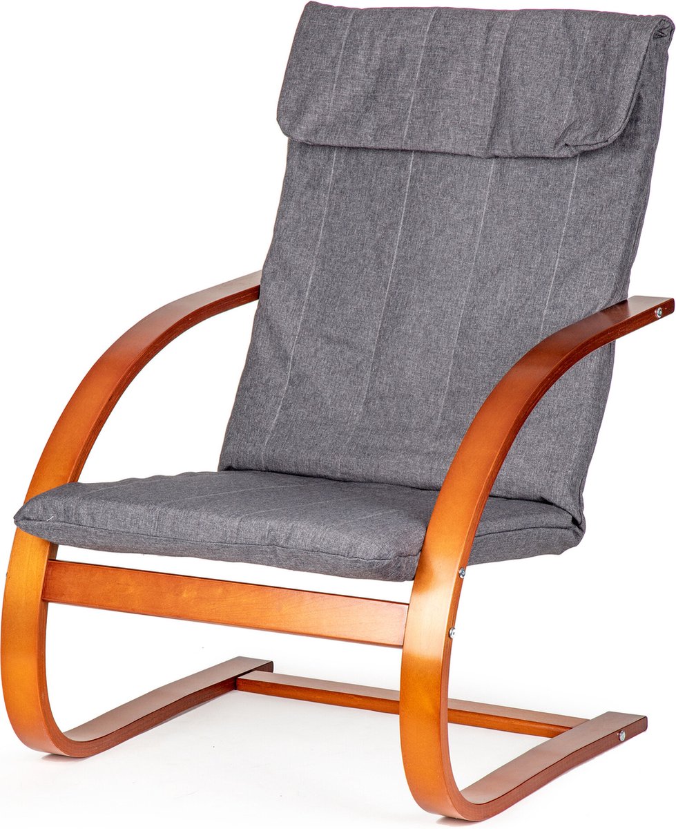 Schommelstoel - 96x67x76 cm - grijs bruin
