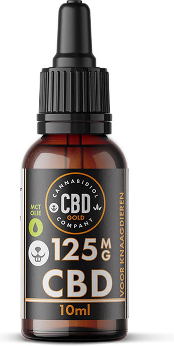 MCT CBD [125mg] - Knaagdier - Cavia - Konijn - Fret | Pijn - Angst - Stress - Ontstekingsremmend. Bevat géén THC!