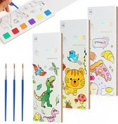 Schilderen Waterverf Set Met 7 Kwasten En Aquarelblok 24 X 17 Cm Hobby Schilder Materiaal