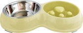 Anti Schrokbak Voerbak Hond - RVS Antislip Slowfeeder Kat - Voederbak Drinkbak Honden - Slow Eetbak Waterbak Katten - Antischrokbak