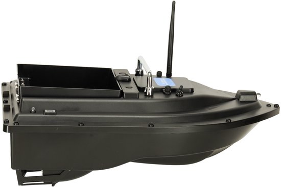 MOZY® - Voerboot - Zwart- tot 2 kg - Bestuurbaar - 500 meter bereik - met Verlichting - GPS Functie - 12 000 mAh - Visvoer Boot - Karper Vissen - Karpervissen - Visaasboot van Merkloos — afbeelding 3