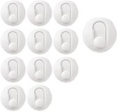 12 stuks - Dekbedclips - Klemmen - Knijpers - dekbedovertrek clips - Dekbedknijpers - dekbedclip - wit - kunststof - 4.5*2 cm - voor lakens, gordijnen, sokken, handdoeken enz - met 2 opbergkoffers