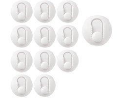 12 stuks - Dekbedclips - Klemmen - Knijpers - dekbedovertrek clips - Dekbedknijpers - dekbedclip - wit - kunststof - 4.5*2 cm - voor lakens, gordijnen, sokken, handdoeken enz - met 2 opbergkoffers