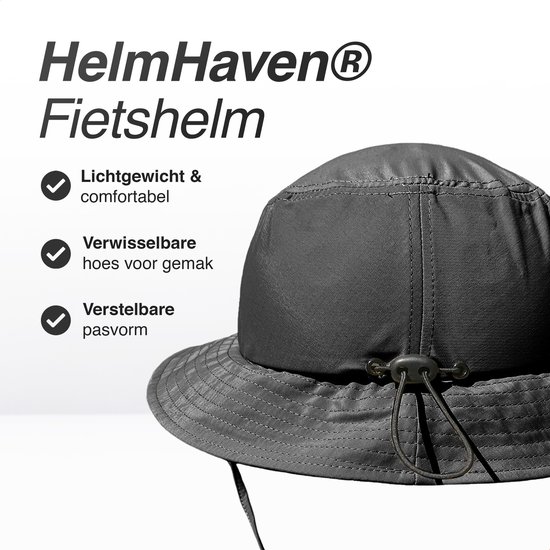HelmHaven® Fietshelm - Elektrische fiets - Mannen & vrouwen - Volwassenen - Dames fietshelmen - Ebike - Fatbikes - Zwart M van HelmHaven® — afbeelding 4