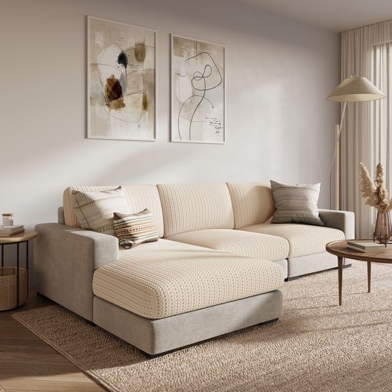 YILDEX Garden Chic Katoenen bankhoes voor bank, een hoes voor