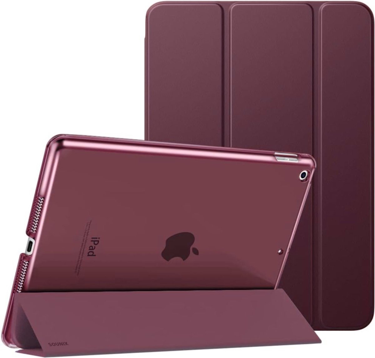 Sounix Tablet Hoes Geschikt voor iPad 10.2 (2019) 7e generatie / iPad 10.2 (2020) 8e generatie / iPad 10.2 (2021) 9e generatie - Hoesje - Felrood