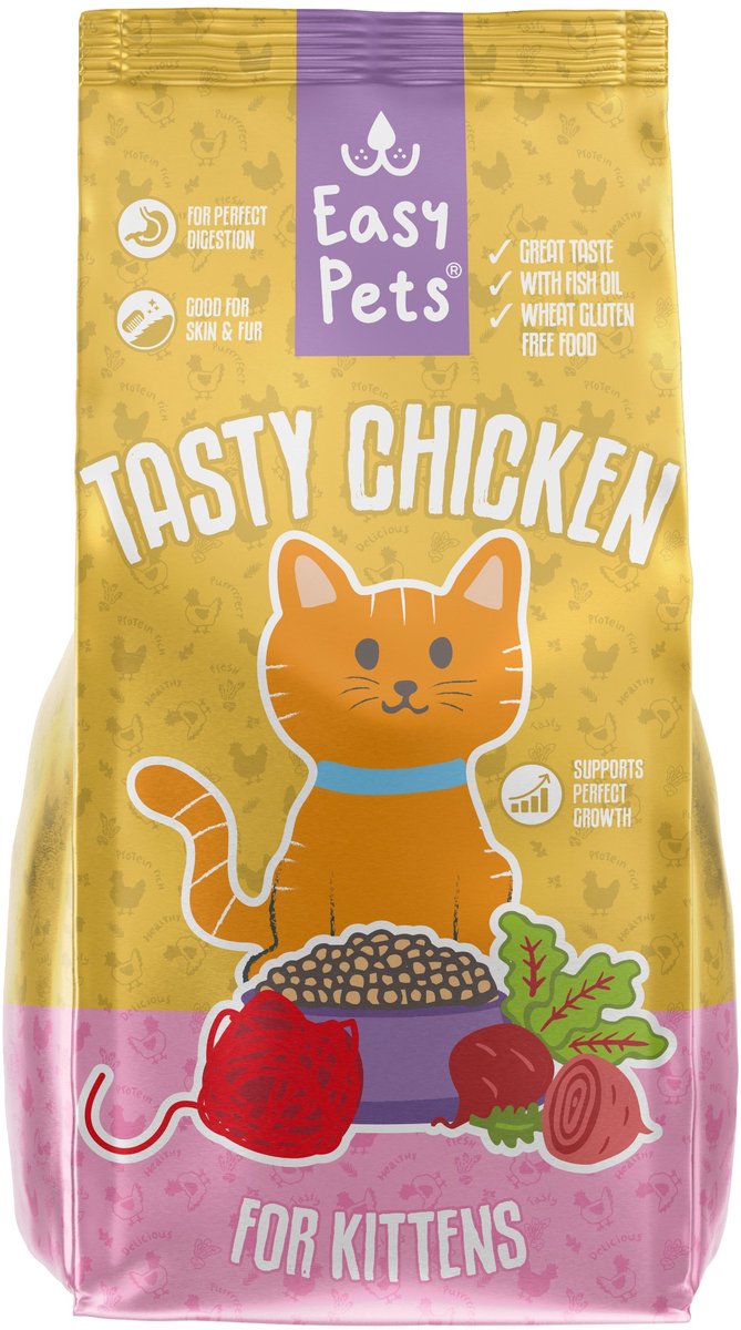 Easypets Kittenvoer - Kip 1.5kg - Hoogwaardig kattenvoer met gedroogd kippenvlees