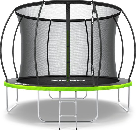 ZIPRO Jump Pro Premium - Trampoline met veiligheidsnet - Ø312cm 10FT - Voor kinderen - Inclusief Ladder - max. 150 kg - UV-bestendig