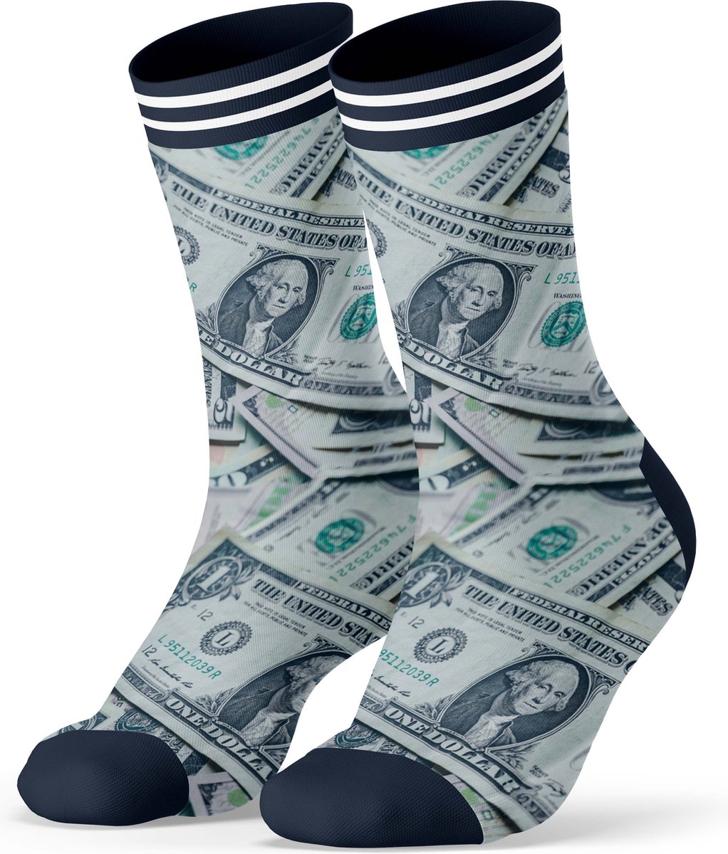 Sock My Feet - Grappige Sokken Heren - Sock My Dollars - 39-42