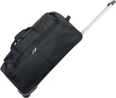 Reistas op wielen - ca. 70 liter - Compacte weekendtas - Sporttas - 65x35x30cm - Trolley tas - Brooklyn – Zwart