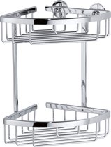 Receveur de douche d'angle tesa Aluxx double, aluminium chromé brillant,