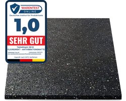 FLOORDIREKT Premium Anti-Trilmat 60x60cm - Made in Germany - Voor Wasmachines, Drogers etc. - Kan op Maat worden gesneden - Verkrijgbaar in 4 Diktes (60 x 60 x 1,0 cm)