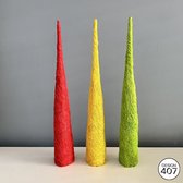 Design407 - Kegels Rood Geel Groen - 3 stuks - 35 cm - Carnaval - Vastelaovend - Carnaval decoratie - Carnaval accessoires - Carnaval versiering - Limburg