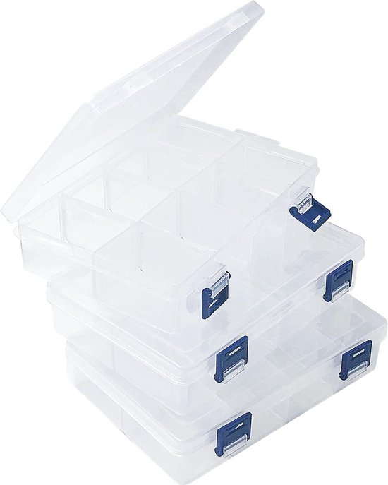 Plastic Vial Storage Case met Transparant voor Monsterflesjes