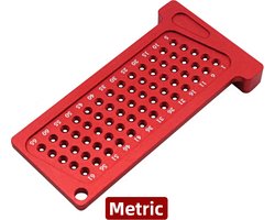 DW4Trading Precisie Aftekenhulp T-square 65mm Metrisch - Aluminium Meetgereedschap
