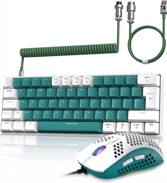 Karrychen Gaming Toetsenbord En Bedrade Muis Combo Set Licht Backlight Voor Computer Pc Donker