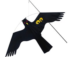 HIXA Vogelverjager - 7 Meter - Duivenverjager - Vogelverschrikker - Kraaien - Kite - Zwart - Nylon