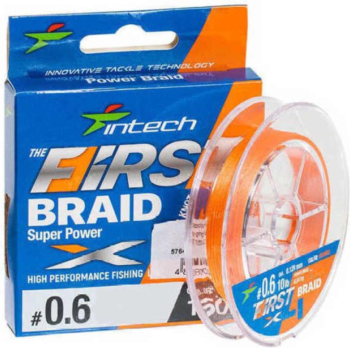 Roofvis Vislijn FIRST Braid PE X4 #1.0 - Orange - 0.165mm - 100m - 6.81kg - Gevlochten Lijn