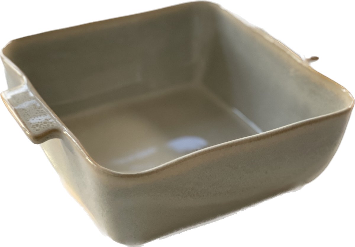 Gresnovo - ovenschaal - vierkant - 20x20cm - zandkleurig - Portugal - Ovenschalen - inhoud 1,5 liter