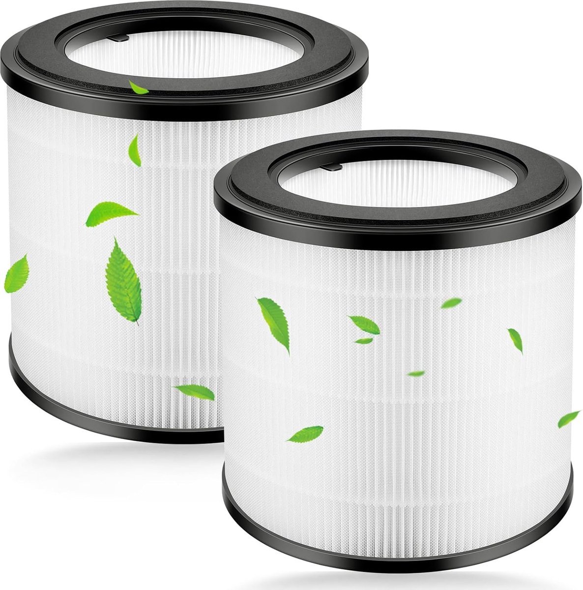 HEPA-vervangingsfilters voor Philips 800-serie luchtreinigers, inclusief modellen AC0830/10, AC0820/30, AC0820/10 en AC0819/10. Bevat H13 True HEPA-filter en nylonvoorfilter. Vervangingsfilters voor FY0194/30 en FY0293/30, 2 stuks.