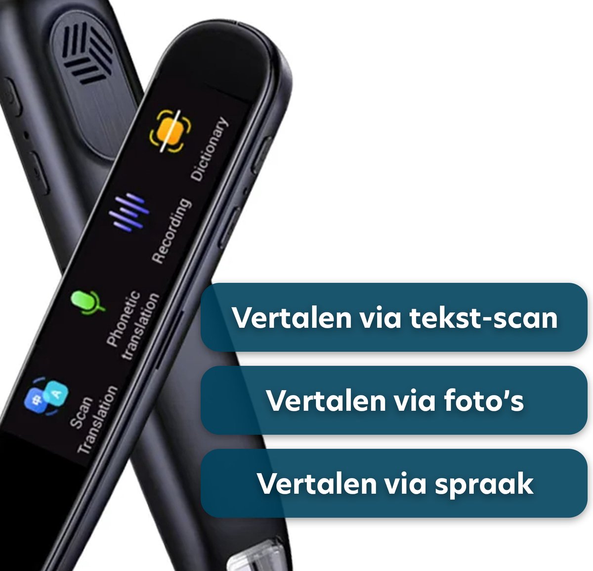 Afbeelding 3 van Aipen Vertaalcomputer - Vertaal Apparaat - Vertaalpen - 142 Talen - Slimme Vertaler - Smart Scanner Translator - Ai Vertaal Apparaat - Spraak Vertaal Functie - Voorleespen - Zakelijk Woordenboek - Met Lcd-Scherm - Draagbare Vertaler - Zwart
