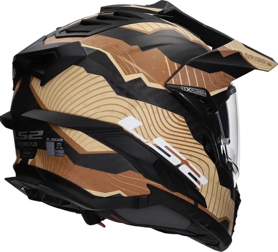 Casque LS2 Explorer Trick Carbon noir mat / marron Taille M