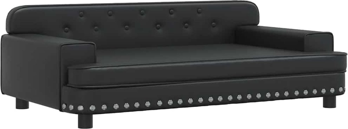 vidaXL Hondenmand 90x53x30 cm kunstleer zwart