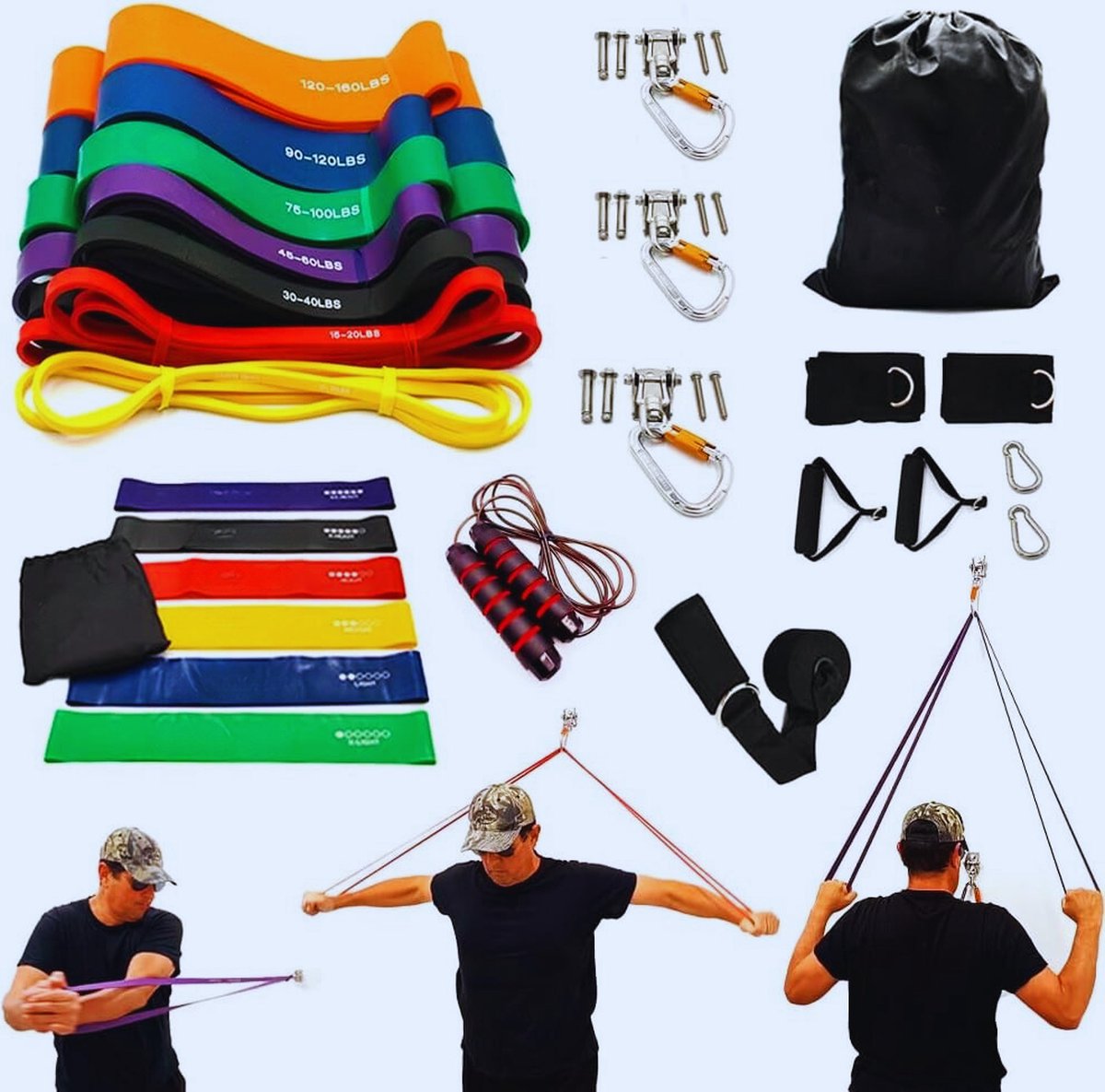 Complete Thuis Gym Set: 41 Onderdelen Voor Fitness - Pilates - Fysiotherapie En Calisthenics