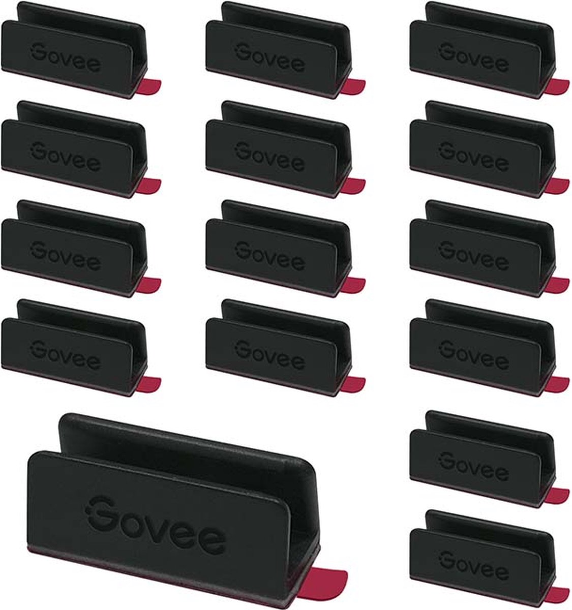 Govee zwarte montagebeugels Neon Rope Light 2 - 20 stuks