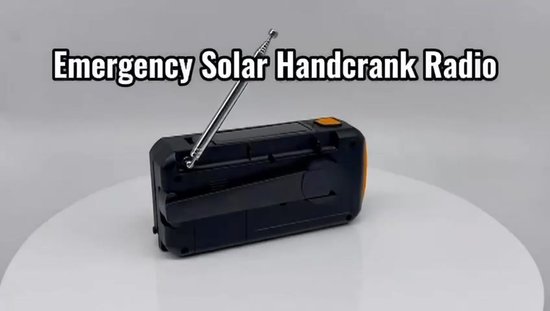 NovaWare® Draagbare NoodRadio Solar Opwindbaar - FM/AM/SW - Powerbank Zonneenergie met 4400mAh - Noodpakket - Op Batterijen - Oranje