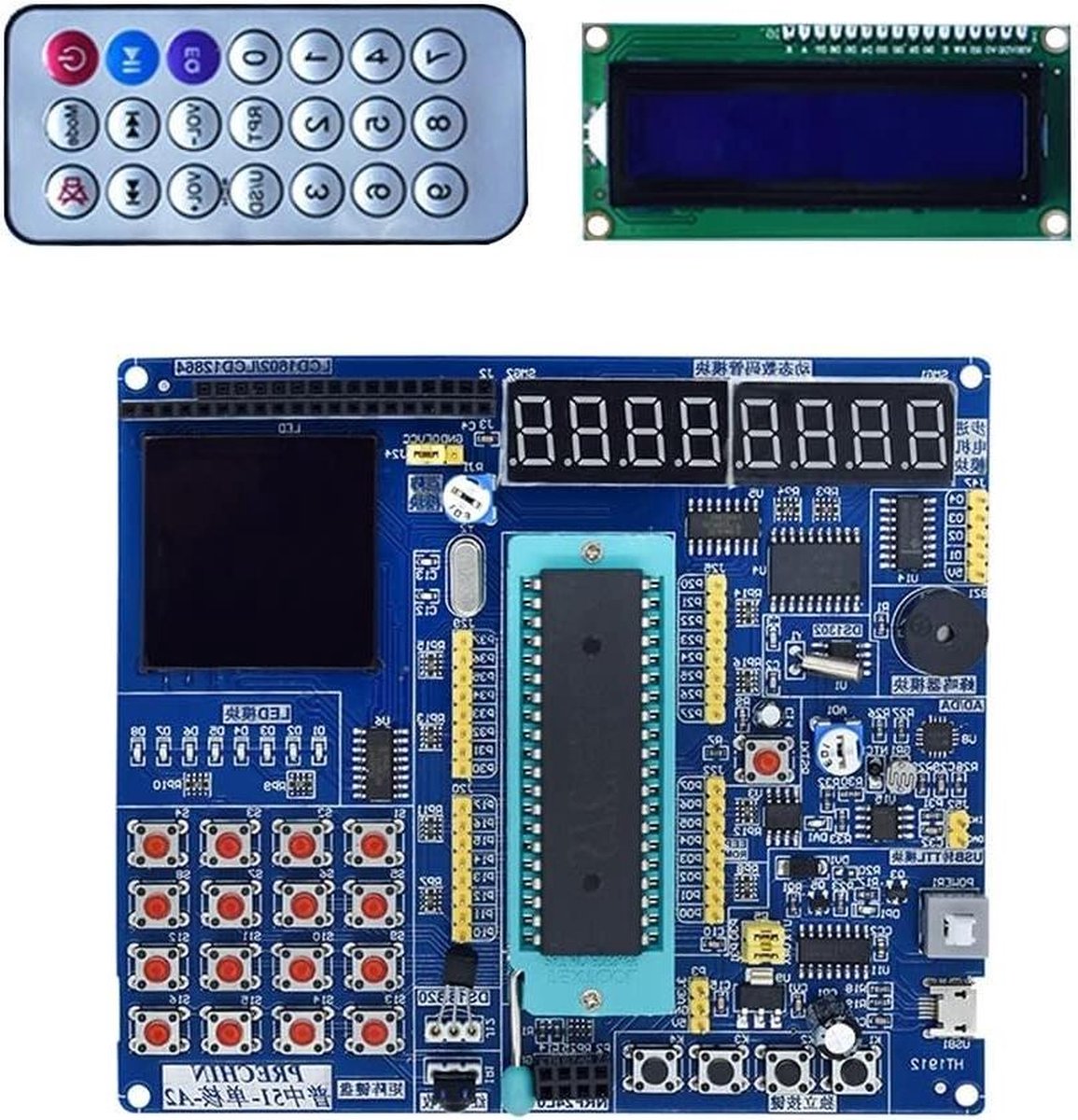 STC89C52 Ontwikkelingsraad Leren Systeem Board C51 LCD1602 8051 MCU Controller Systeembord - Content - Programmeerbaar Leren Systeem .