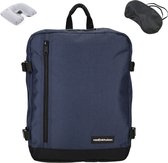 KLM & Transavia Rugzak 40x30x20 cm - Maximale Inhoud - Handbagage Tas 40x30x20 - 17 inch Laptopvak - Blauw