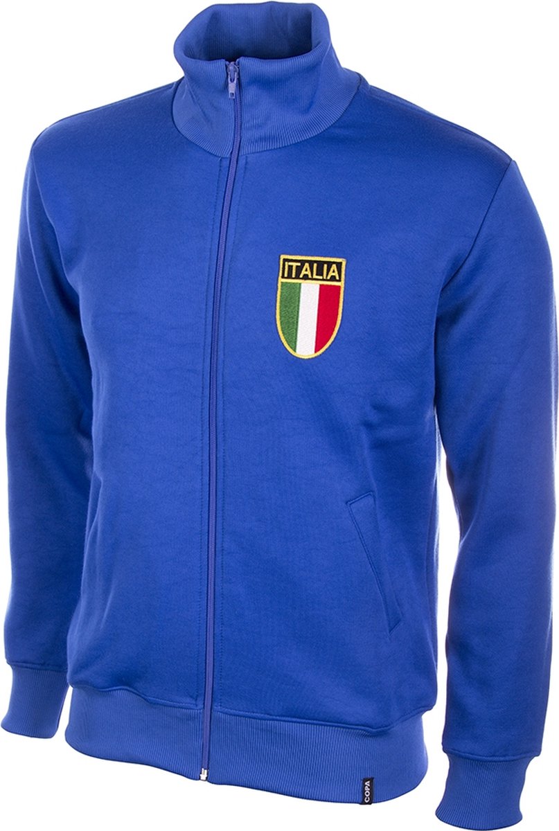 COPA - Italië 1970's Retro Voetbaljack - Mannen - Blauw - S