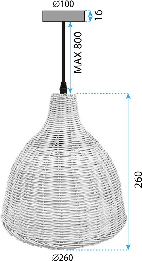 Toolight App1645-1Cp Boho Lampe Suspendue Beige 26X26X26Cm