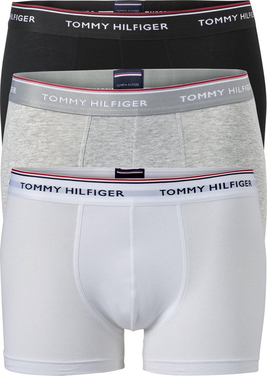 bol.com | Tommy Hilfiger boxershorts (3-pack) - zwart - wit en grijs -  Maat: 4XL