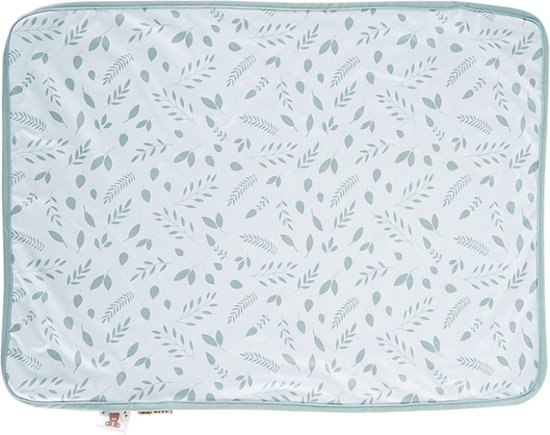 HappyBear | Verschoonmatje - Botanical | 50cm x 70cm | Handig voor onderweg | Compact en licht van gewicht | Waterdichte toplaag