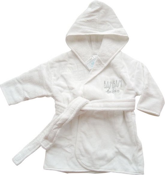BamBam Badjasje maat M (62/68) - Wit - Baby cadeau