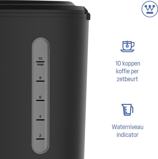 Westinghouse Retro Waterkoker – 1,7L – Elektrische Waterkoker – BPA-vrij – Met Kalkfilter – 2200W – Zwart