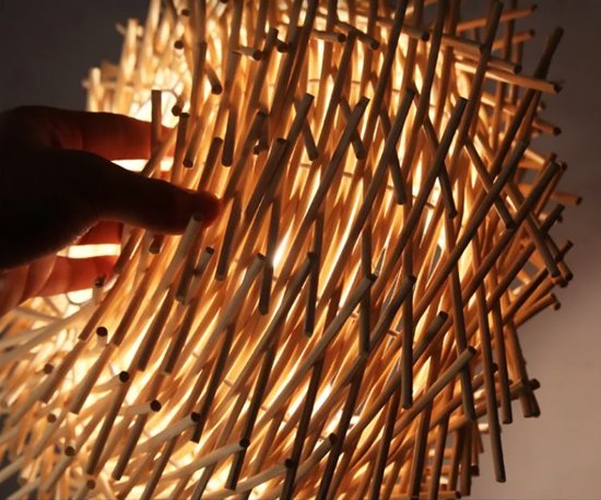 Lampe suspendue Toolight App1486-1Cp Marron 23,5 x 47 x 80 cm