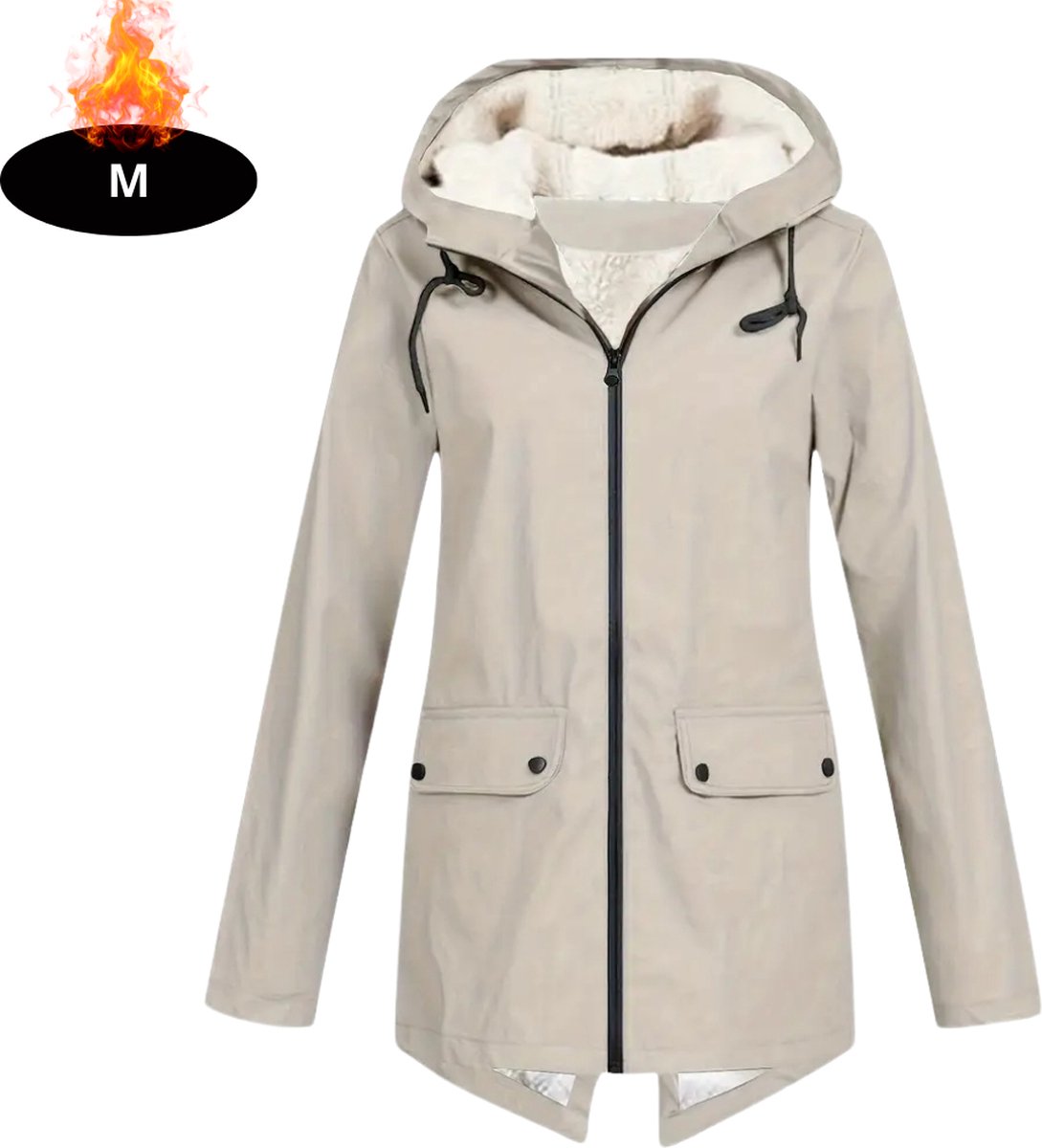 Nivard Windjas Dames Parka Lente & Herfst Jas Volwassen Windjack Windbreaker Outdoor Abrikoos