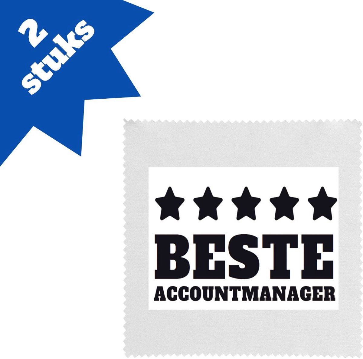 Akyol - beste accountmanager brillendoekjes - Beste accountmanager - collega - welkom - afscheid - 17,8 bij 17,8 cm - 2 stuks