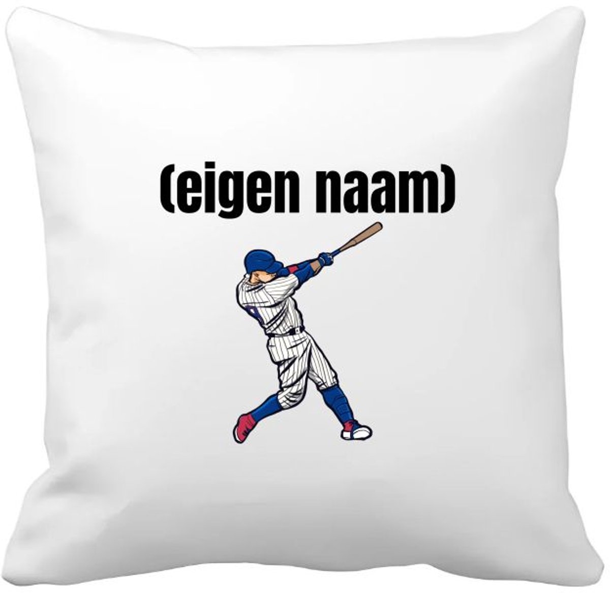 Akyol honkballer met eigen naam Kussen hoes - Honkbal - atleten - iemand die houdt van honkbal - verjaardag - cadeau - kado - 40 bij 40 cm Multicolor