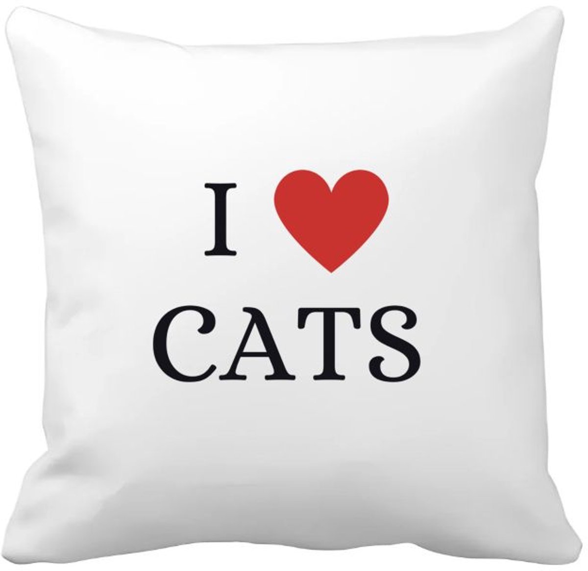 Akyol i love cats Kussen hoes - Katten - cadeau kattenliefhebber - cadeau - cadeau poezen liefhebber - 40 bij 40 cm Multicolor