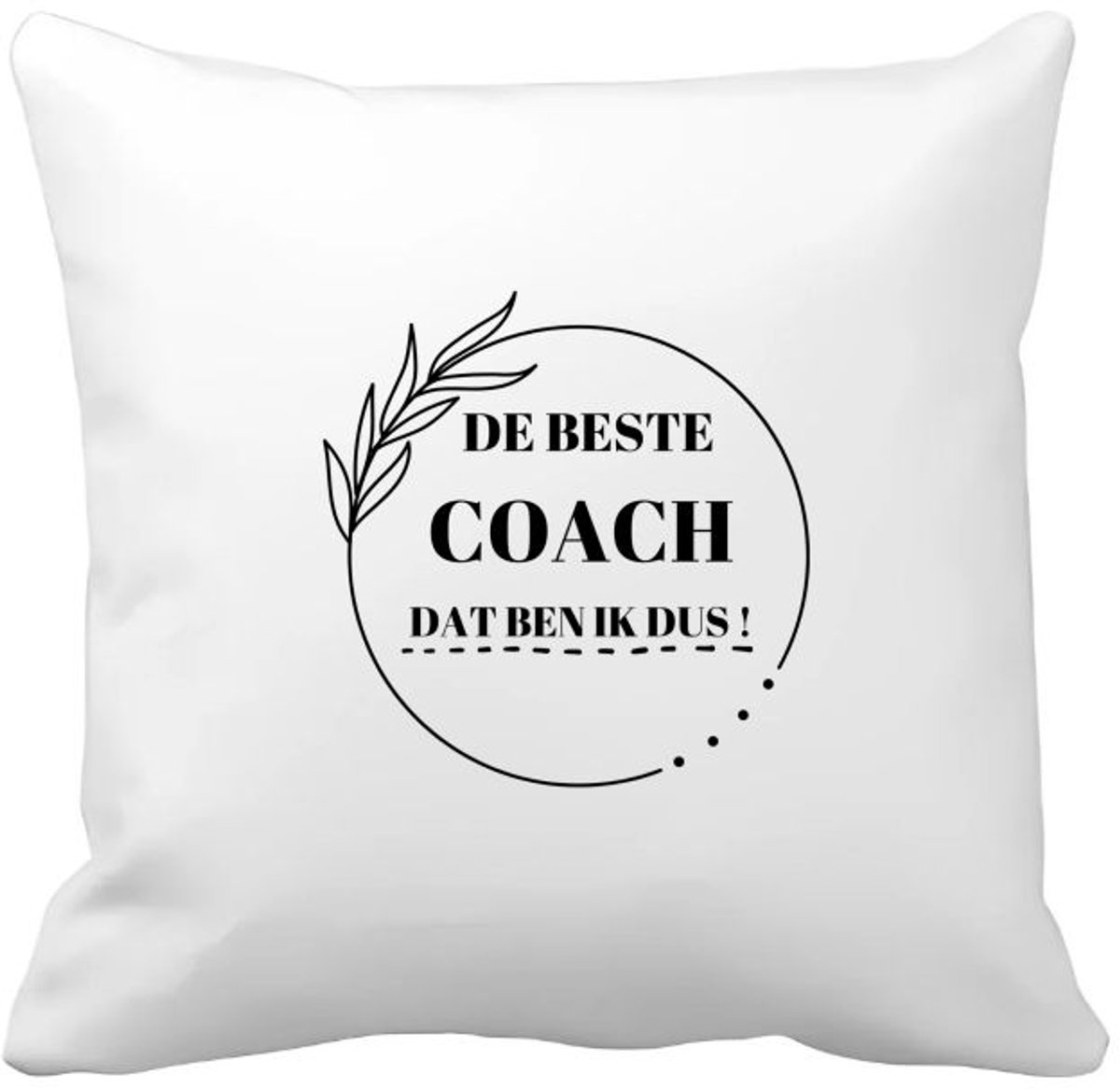 Akyol de beste coach dat ben ik dus Kussen hoes - Coach - beste coach - liefste coach - afscheids cadeau - verjaardag - cadeau - kado - bedankje - 40 bij 40 cm Multicolor