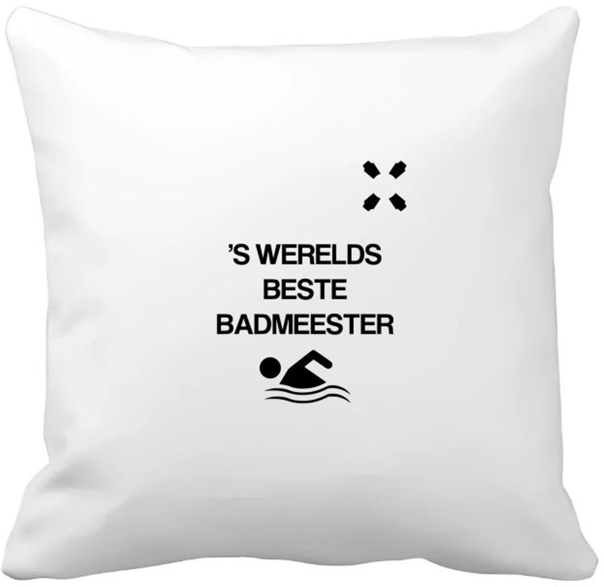 Akyol badmeester Kussen hoes - Badmeester - badmeesters - s werelds beste badmeester - zwemmen - zwemdiploma - cadeau - kado - gift - geschenk - vaderdag - lifeguard - 40 bij 40 cm Multicolor