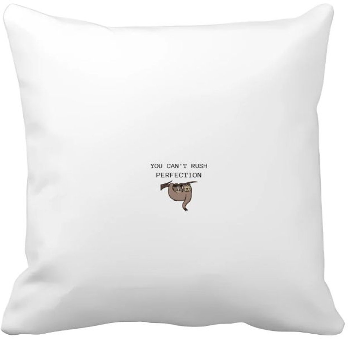Akyol you can't rush perfection Kussen hoes - Quotes - mensen die houden van quotes - perfectie - quotes - verjaardagscadeau - verjaardag - cadeau - kado - geschenk - gift - 40 bij 40 cm Multicolor